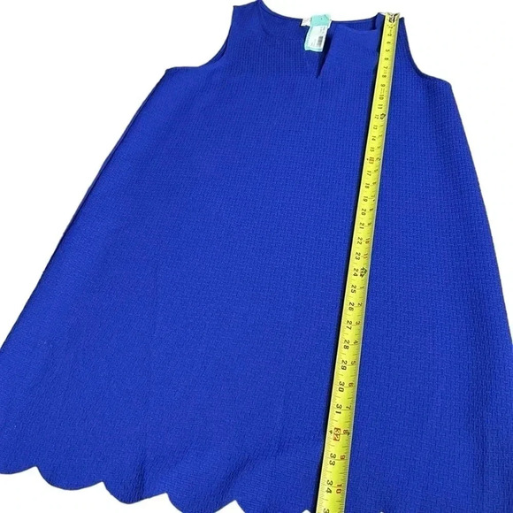 EVERLY ,Maura Dress,Anthropologie,sleeveless blue scalloped hem dress ,NWT - Picture 9 of 12